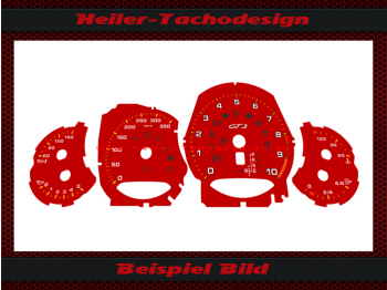 Speedometer Discs for Porsche 911 991 GT3 225 Mph to 350 Kmh 10000 RPM