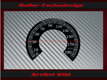 Tacho Aufkleber für Harley Davidson XL1200N Nightster Ø80 Mph zu Kmh