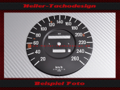Tachoscheibe für Mercedes W107 R107 560 SL elektronischer Tacho 260 Kmh - 2