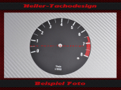 Drehzahlmesser Scheibe für BMW E28 5er E24 6er E23 7er M5 M6 bis 8 RPM
