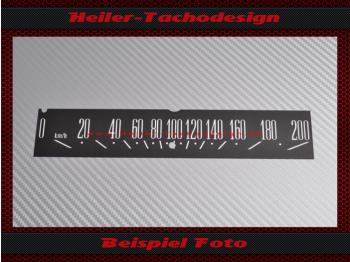 Speedometer Sticker for Ford Galaxie 500 1966 oder LTD 120 Mph to 200 Kmh