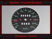 Tachoscheibe Porsche 912 160 Mph zu 260 Kmh