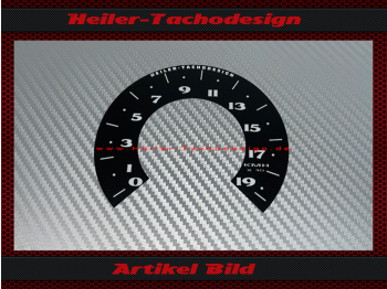 Tacho Aufkleber für Harley Davidson Softail Haritage 2013 Ø100 Mph zu Kmh