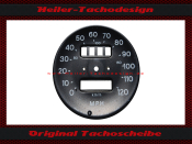 Tachoscheibe MG MGB MGBGT Smiths Kitcar Ø 74 mm 120 Mph...