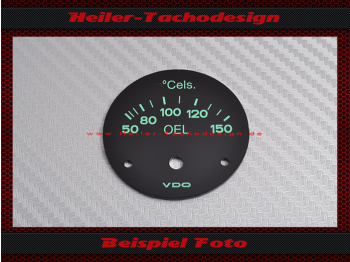 Dial Oil Temperature Gauge Display for Porsche 356 50 mm Instrument