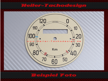 Speedometer Disc for Mercedes 230 170v W136 from Veigel 120 Kmh Ø97mm
