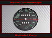 Speedometer Disc for Porsche 356 120 Mph to 200 Kmh from...