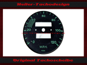 Speedometer Disc for Porsche 356 120 Mph to 200 Kmh from 0 Kmh