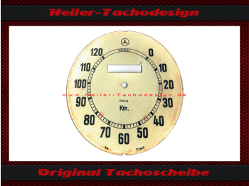 Speedometer Disc for Mercedes 230 170v W136 Veigel 120 Kmh Ø112mm from Hinten beleuchtet