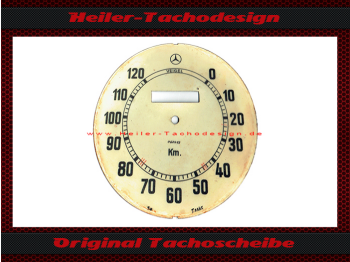 Tachoscheibe für Mercedes 230 170v W136 Veigel 120 Kmh Ø112mm von Hinten beleuchtet