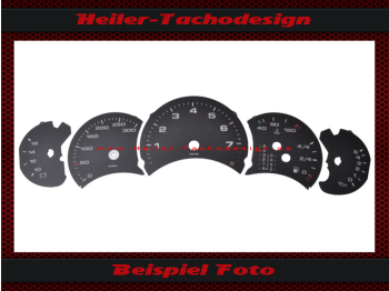 Tachoscheiben für Porsche 911 996 Tiptronic vor Facelift 180 Mph zu 300 Kmh