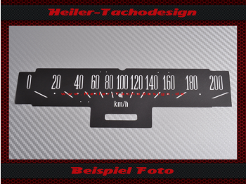 Speedometer Sticker for Ford Galaxie 500 XL 1965 to 1966 120 Mph to 200 Kmh