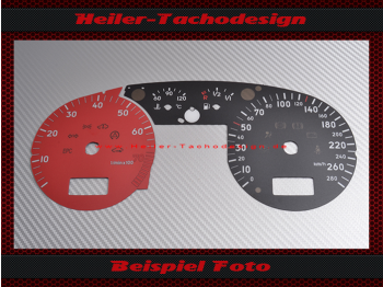 Tachoscheiben für Audi S3 8L mit Uhr