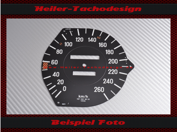 Tachoscheibe für Mercedes W107 R107 350 SLC mechanischer Tacho 160 Mph zu 260 Kmh