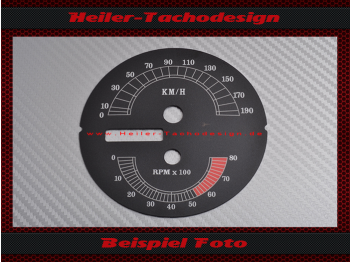 Tachoscheibe für Harley Davidson Softail Classic FLSTCI 2002 Ø100 Mph zu Kmh