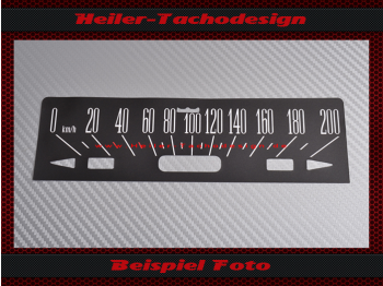Speedometer Sticker for Ford Galaxie 500 oder XL oder LTD 1969 bis1970 120 Mph to 200 Kmh