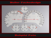 Tacho discs for Chevrolet Corvette C5 300 Kmh 7500 RPM