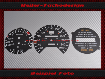 Speedometer Discs for Mercedes W124 AMG E Class 260 Kmh - 5