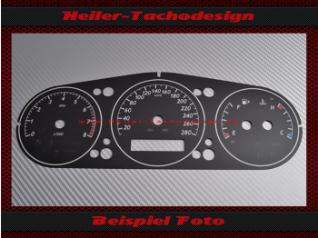 Speedometer Disc for Jaguar XJ8 Type X350 2008 170 Mph to 280 Kmh