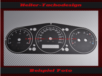 Speedometer Disc for Jaguar XJ8 Type X350 2008 Mph to Kmh