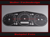 Tachoscheibe f&uuml;r Jaguar XJ8 Type X350 2008 Mph zu Kmh