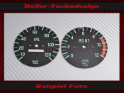 Speedometer Disc for Kreidler Zündapp Puch 120 Kmh Florett Flory RS RMC KTM PL80 Ø 71 mm with redden Area