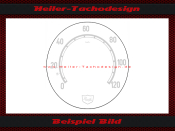 Speedometer Glass Scale Fahrtenschreiber Kienzle 0 to 120...