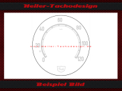 Tacho Glas Skala Fahrtenschreiber Kienzle 0 bis 120 kmh...