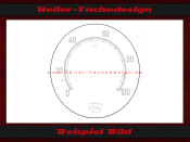 Tacho glass scale tachograph Kienzle 0 to100 kmh 96 mm x...