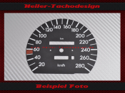 Speedometer Disc for Mercedes W201 AMG C Class 280 Kmh