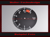 Drehzahlmesser Scheibe für Porsche 911 bis 7000 UPM 5 Uhr Stellung