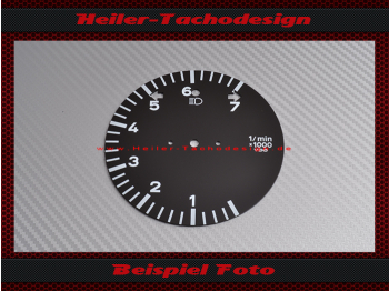 Drehzahlmesser Scheibe für Porsche 911 bis 7000 UPM 5 Uhr Stellung ohne Roten Bereich