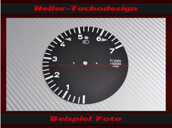 Drehzahlmesser Zifferblatt für Porsche 911 bis 7000 UPM 6 Uhr ohne Roten Bereich