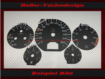 Tachoscheiben für Mercedes W140 R129 S Klasse 160 Mph zu 260 Kmh 7000 UPM