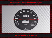 Tachoscheibe Lotus Elan Smits 0-220 Ø 92 mm Mph zu Kmh...