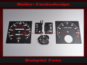 Satz Tachoscheiben für Audi Quattro Urquattro 150 Mph zu 250 Kmh