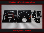 Satz Tachoscheiben für Audi Quattro Urquattro 150 Mph zu 250 Kmh