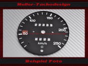 Speedometer Disc for Porsche 914 250 Kmh Loch below