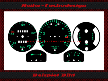 Set Speedometer Discs for Porsche 912 120 Mph to 200 Kmh - 1