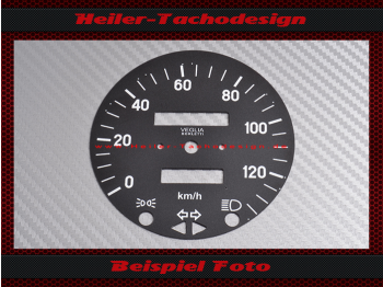 Speedometer Disc for Fiat 124 Spider 1979 to 1984 85 Mph to 130 Kmh