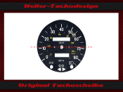 Tachoscheibe Fiat 124 Spider 1979 bis 1980 85 Mph zu 130 Kmh