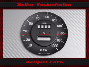 Speedometer Disc for Triumph TVR Vixen Mph to Kmh