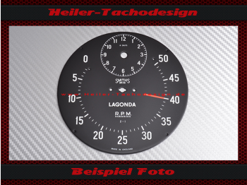 Tachometer with Clock Lagonda