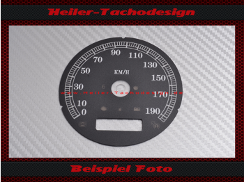 Tachoscheibe für Harley Davidson Softail Breakout 2013 14 15 16 Ø80 Version 2 Mph zu Kmh