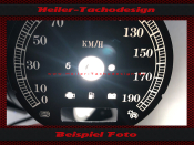 Tachoscheibe für Harley Davidson Softail Breakout 2013 2014 Ø80 Version 2 Mph zu Kmh