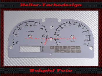Tachoscheibe für Opel Speedster Turbo 160 Mph zu 260 Kmh