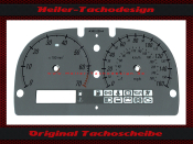 Tachoscheibe für Opel Speedster Turbo 160 Mph zu 280...