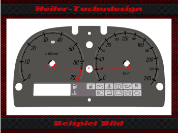 Speedometer Disc for Opel Speedster 150 Mph to 250 Kmh