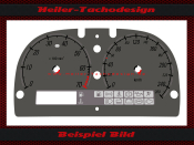 Tachoscheibe für Opel Speedster 150 Mph zu 260 Kmh Skala verlängert