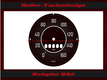 Tachoscheibe für Porsche 356 von Veigel 100 Mph zu 160 Kmh